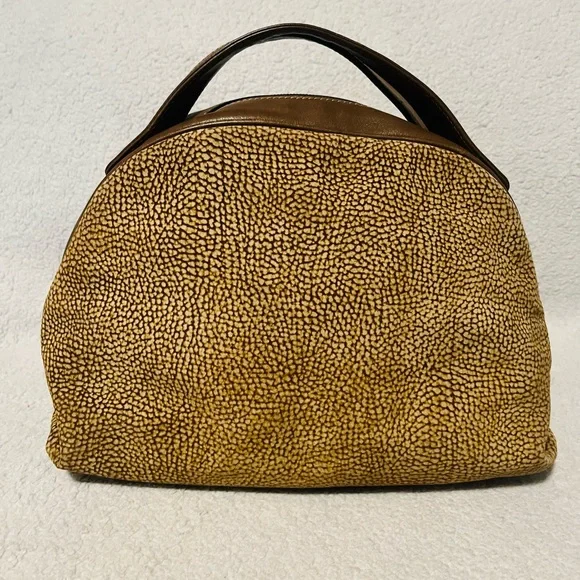 Borbonese Redwall Quail Suede Handbag - Picture 5 of 12